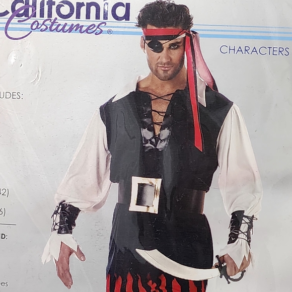 Cutthroat Pirate Adult Costume – Medium (40–42) - Picture 1 of 6